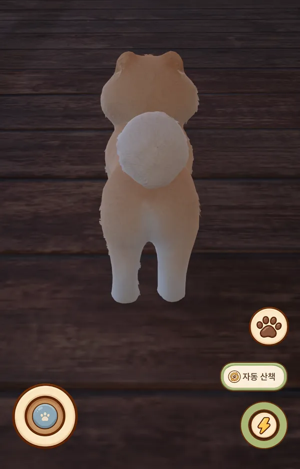 포메라니안과 저녁 산책길을 걷는 화면